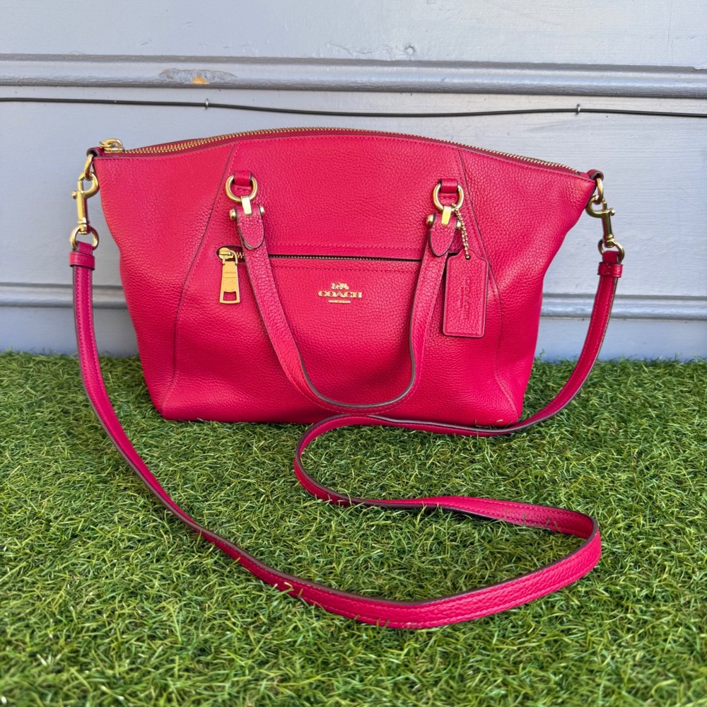 Vintage Y2K Coach Prairie Satchel in Pebble Leather Pink 58874 Gold Hardware